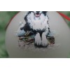 D112 Hand-made Christmas Ornament - Border Collie -cute black and