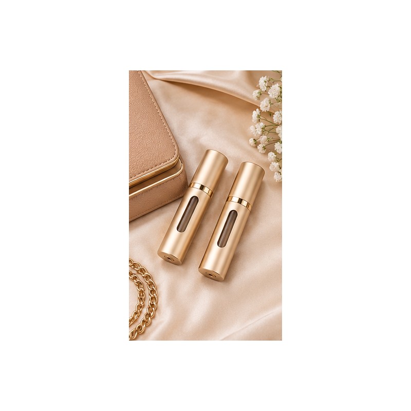 2-Pack Refillable Perfume Atomizer Bottles for Travel – 5ml/10ml Bottom-Fill