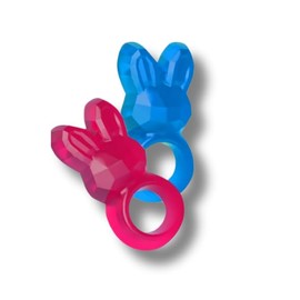 Easter Ring Pop Gummies - Festive Bunny Shaped Ring Gummy Candies - Blue Raspberry & Strawberry - Gift Pack of 2, 3.4 oz. Bags By Lyza's Sweets & Treats