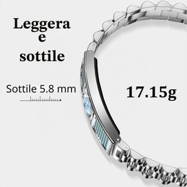 Bracciale Fitness Donna Elegante Smart Catena Sottile Contapassi Gioielli in Oro Rosa Argento Braccialetto Fitness Tracker senza App e Telefono Cellulare Monitor Sonno Cardiofrequenzimetro Bracciale