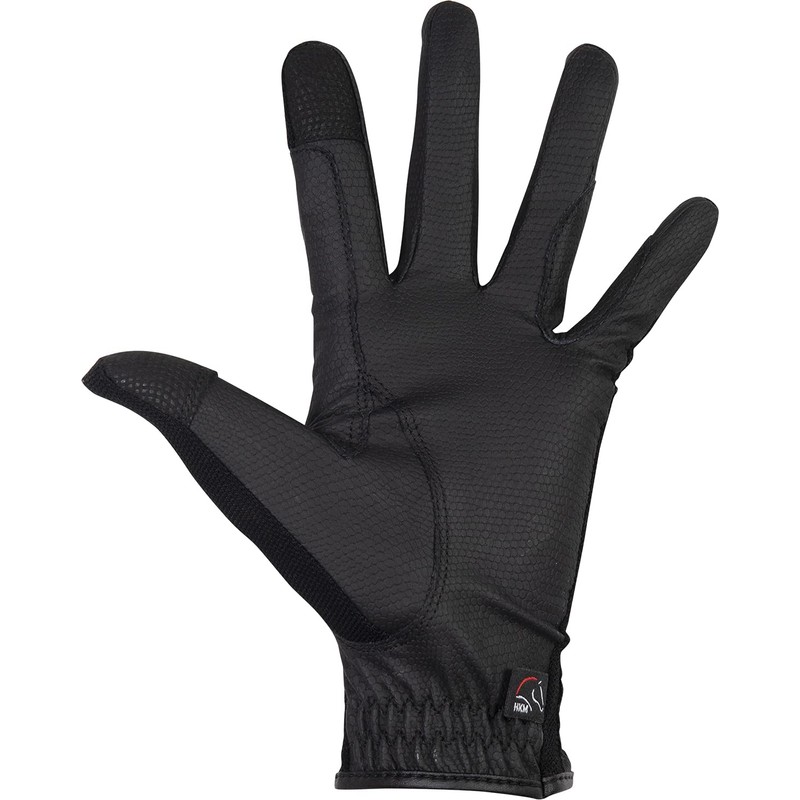 HKM Children's Riding Gloves Grip Mesh Dark Blue 8 Years