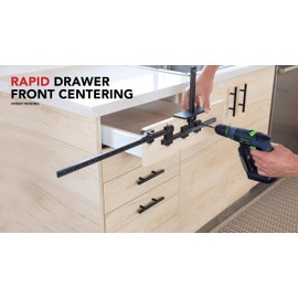 TP-ERA - Extended Ruler Attachment - for Extending End Stop Reach - No Need to Mark Center When Installing Cabinet Hardware on Oversized Drawer Fronts - Made in USA - True Position Tools