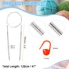 HARFINGTON Knitting Needles Size US 8(5mm) Circular Needle 47 Inch(120cm)