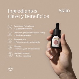 Antiox Boost Booster - Suero con Vitamina C, Ácido Ferúlico y Berries - Luminosidad y Firmeza para Piel Seca y Cansada - 15 g