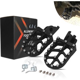 JFG RACING Dirt Bike Foot Pegs,CNC Motorcycle Pedal for CR125 CR250 02-11/CRF150R 07-24/CRF250R 04-24/CRF450R 02-24/CRF250RX 19-24/CRF450RX 17-24/CRF450X 05-24/CRF300L 21-24/CRF450RL CRF250L CRF250M