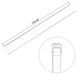 QUARKZMAN PVC transparent tube, inner diameter 15 mm, diameter 18 mm, length 150 mm, acrylic plastic tube for lamp making, floor lamps, furniture