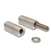 Supa 3-3/16" Premium Aluminium Weldable Bullet Hinges w/Fixed SS pin,