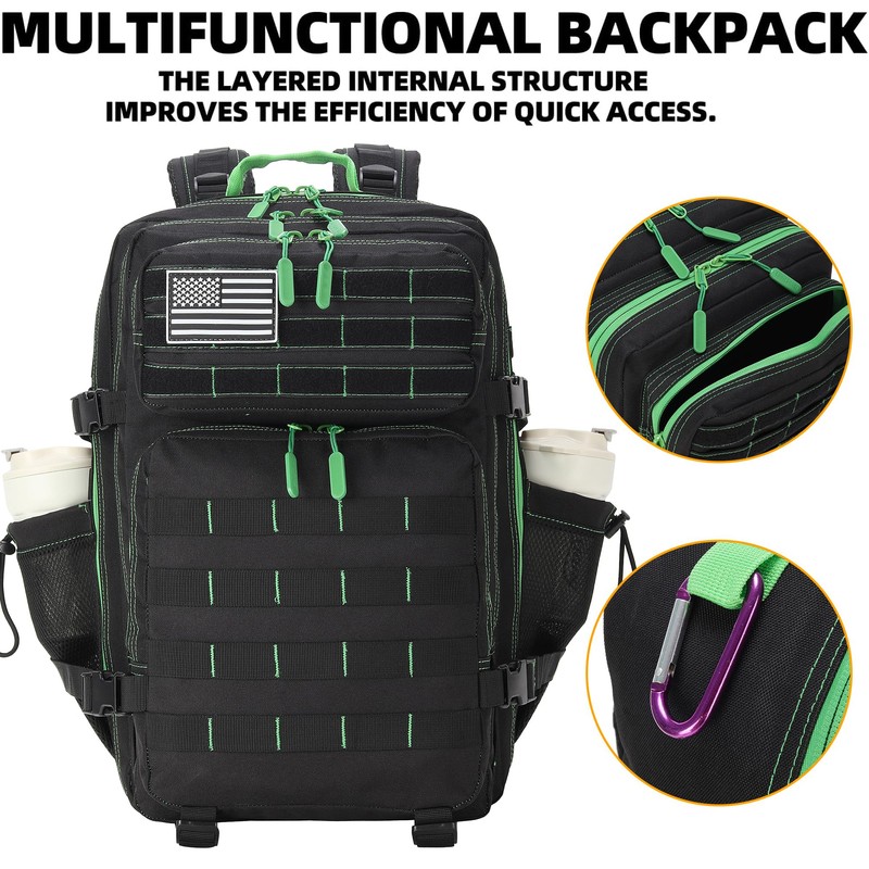 HongXingHai 9L Tactical Assault Backpack - Mini Fitness Hiking Backpack,