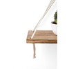 Mkono Artificial Ivy Macrame Hanging Shelves with Lights Set of
