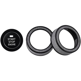 HDUFC for Toyota Rav4 2025 2024 2023 2022 2021 2020 2019 Shiny Crystal air Conditioner knob Cover, one-Touch Start Button Decorative Ring 4-Piece Set (Black)