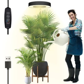Aurevita Plant Lamp, 160 cm Plant Lamp LED Full Spectrum, Height-Adjustable Grow Light Lamp with Timer 3/9/12 Hours, 9 Dimmable Brightnesses Plant Light, Ideal for Small Large Plants (2 Pacl)