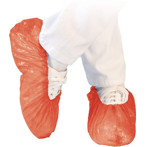 Disposable Overshoes 40 Microns, Green/Yellow/Red – 100 Pieces