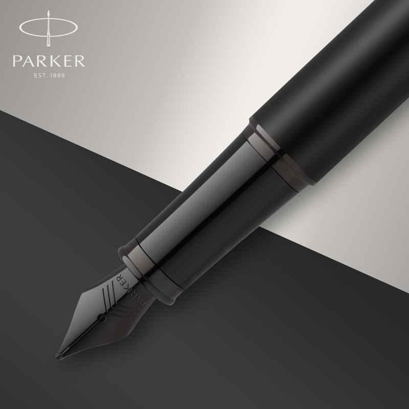 Parker IM Fountain Pen, Matt Black with Black Trim, Fountain