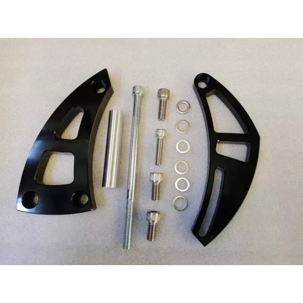 Unbranded Small Block Chevy BLK Alternator Bracket Long Water Pump