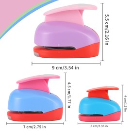 TECH P 3 PCS 1.5",1",5/8" Star Shape Craft Punch Scrapbook Paper Cutter Hole Punch Set Hand Press Paper Craft Punch,Card Scrapbooking Engraving Kid Cut DIY Paper Craft Punch