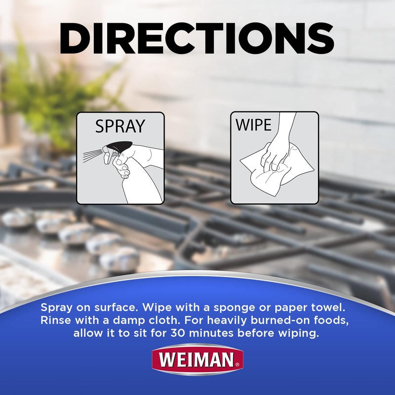 Weiman Gas Range Cleaner and Degreaser, Single, Lemon, 1 Count