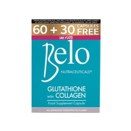 Belo Nutraceuticals Glutathione and Collagen Dietary Supplement - 60 Capsules + 30 Free - Total 90 Capsules!