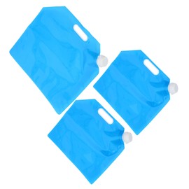 Kisangel 3pcs Folding Water Storage Bag Water Filter Water Tablets Water Filtration Carrier Coolers Submersible Water Cube Water Tank Water Drop Basin Camping Water Container Portable Pe