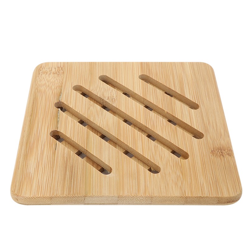 4Pcs Bamboo Table Mat Anti-Scald Non-Slip Bowl Cup Heat Insulation