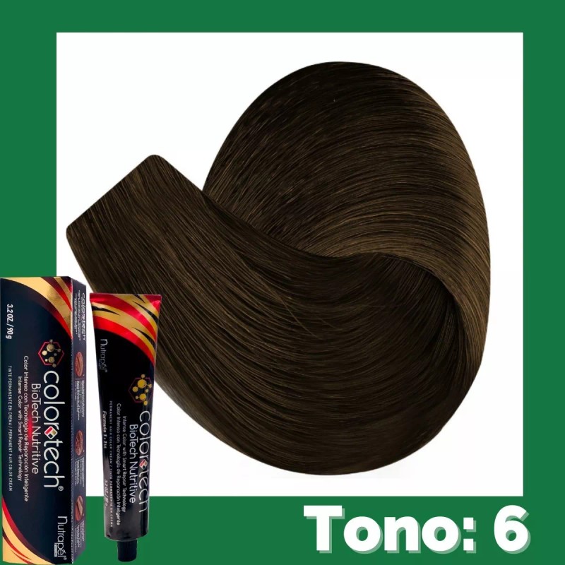 Nutrapel Color Tech Tinte Cabello Tono Natural 6.0 Rubio Oscuro