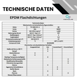 KINETICS LINE Pack of 500 EPDM Rubber Flat Seals (Sealing Box with 5 Sizes from 3/8 Inch to 3/4 Inch) for Sanitary, Air Conditioning, Ventilation, Piping and Garden (from -40 °C to 110 °C)