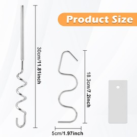 2 Pcs Peanut Butter Stirrer, 1 Pcs Peanut Butter Stirrer Tool for Most Powered Hand Mixers and Drills, 1 Pcs Peanut Butter Mixer for Manual, with 1 Pcs Scraper, for Peanut Butter and Nut