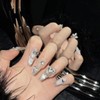 JIEADJIE Press On Nails (100% Handmade),Mid-Length Version,Handmade Painted Nail Art