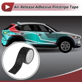 X AUTOHAUX Pinstripe Tape 30mmx8.5m Forging Pattern Car Stripes Pinstripe Decals for Car Motorcycle and Boat Racing Stripes DIY Stickers Matte Black 1 Pcs