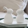 PRETYZOOM Ceramics Bunny Figurine Easter White Bunny Figurines Home Decor
