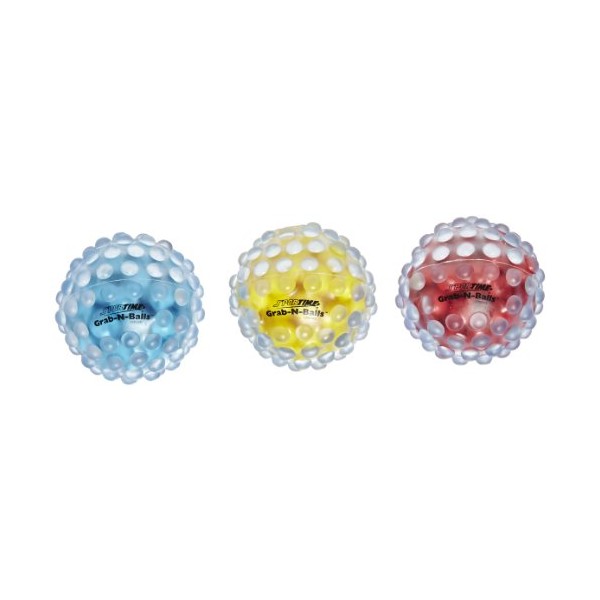 Abilitations Soft Gel Grab-N-Balls - 4 inch - Set of 3 - Primary Colors
