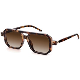 AGGKKY Vintage Square 70s Aviator Sunglasses for Women Men Classic Retro Stylish Frame UV400 Trendy Sunglasses