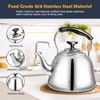 Tea Kettle Stovetop Whistling Teakettle ClassicTeapot Stainless Steel Tea Pots