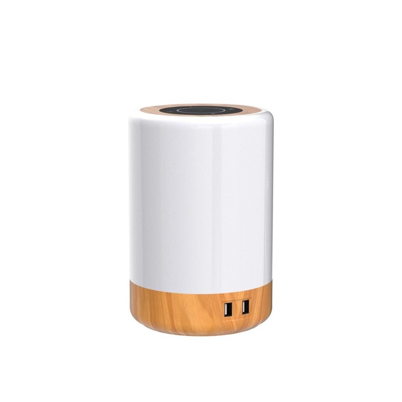 Taipow Bedside Lamp with 4 USB Charging Ports, LED Table