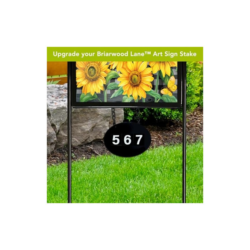 Briarwood Lane Metal Art Sign Hanging Address Marker