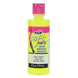 TULIP Soft Paint 26550 Sfp 4Oz Neon Sunburst Yellow, 4 Ounces, 4 Fl Oz