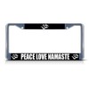 Fastasticdeals Peace Love Namaste License Plate Frame Tag Holder Cover