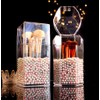 QUUPY Makeup Brush Holder with Lid Clear Acrylic Cosmetic Brush