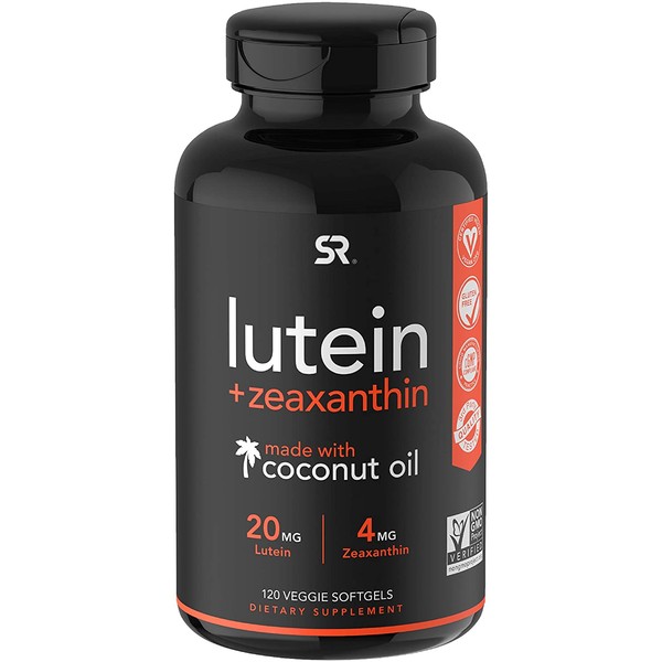 Vegan Lutein + Zeaxanthin with Organic Coconut Oil for Better Absorption ~ Supports Vision & Eye Health ~ The ONLY Vegan Certified & Non-GMO Verified Lutein Available (120 Plant Gels)