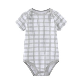 Tone Short-Sleeved Bodysuits for Newborns Baby Boys and Girls 0-3 m/3-6 m/6-9 m/9-12 m Cotton, England style infant boy bodysuit