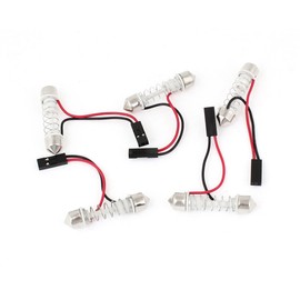 sourcing map 5 Pcs Retractable Dome Lamp Festoon LED Light Adapter for Car