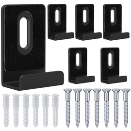BAGTeck 6Pcs Metal Mirror Clips, Mirror Hanging Kit, 1/2" Wide Channel, Heavy Duty, Black, Wall Mounting, Frameless Mirror, Billboard Displays, Tile Display
