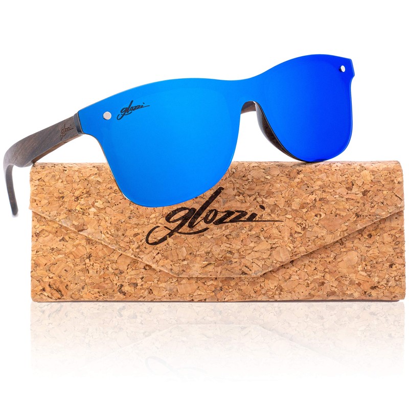glozzi Sunglasses Men and Women Wood Polarised UV400 with Wooden