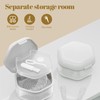 Braces Box, Portable Denture Container, Equipped with Removable Soaking Baskets