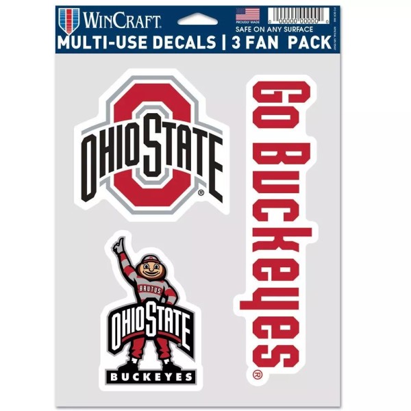 Ohio State Buckeyes Multi Use Decal Sticker Sheet - 3