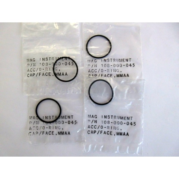 Mag-Lite Lot of 4 Mini Mag-Lite Face Cap O-Ring 108-000-045