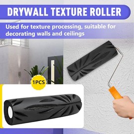 9 Inch Drywall Texture Roller, with Crow's Foot Pattern Design, for Creating Decorative Textures on Walls