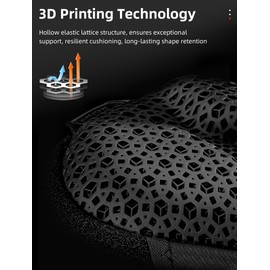 ROCKBROS Bike Seat Cushion Bike Seat Cover 3D Printing Shock Absorption Cycling Seat Cushion Cover Comfort for Men & Women Breathable Bicycle Seat Cover for Mountain/Road Bikes