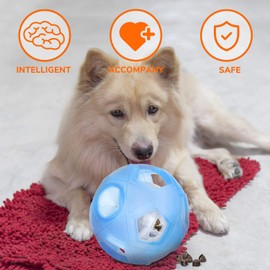 LumoLeaf Large Dog Treat Ball Dispenser, 7'' Slow Feeder Dog Puzzle Interactive Toy with Adjustable Difficulty Settings, Dispensing Tumble Ball for Large Dogs and Pets.