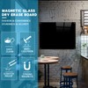Magnetic Black Glass Board with Eraser Frameless Tempered Glass Dry
