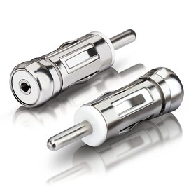 Bingfu Car Radio Antenna Adapter ISO Female to DIN Male Pack of 2 Compatible with Vehicle Car Radio Head Unit Stereo Receiver